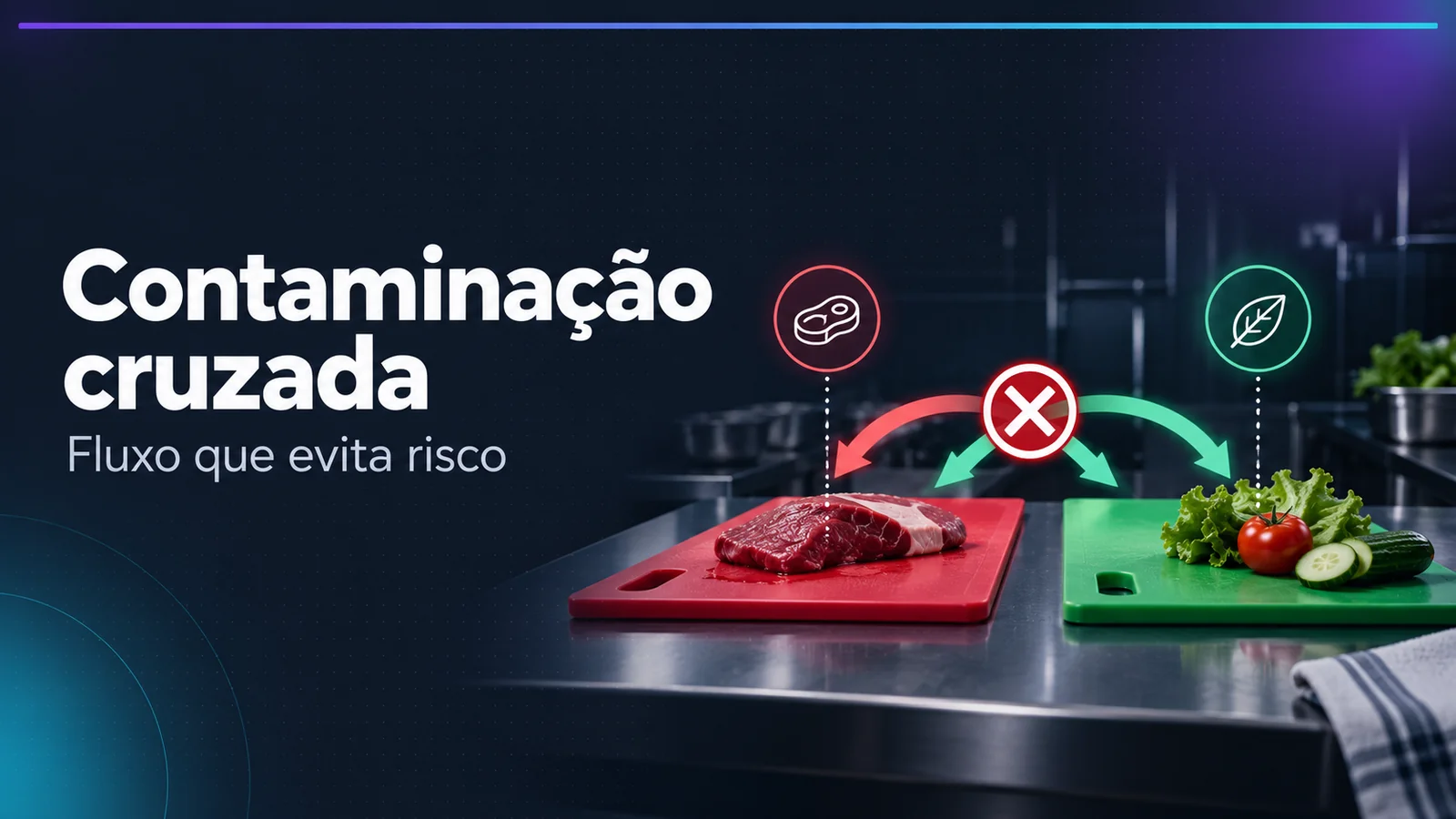 Capa do guia Contaminação cruzada na cozinha