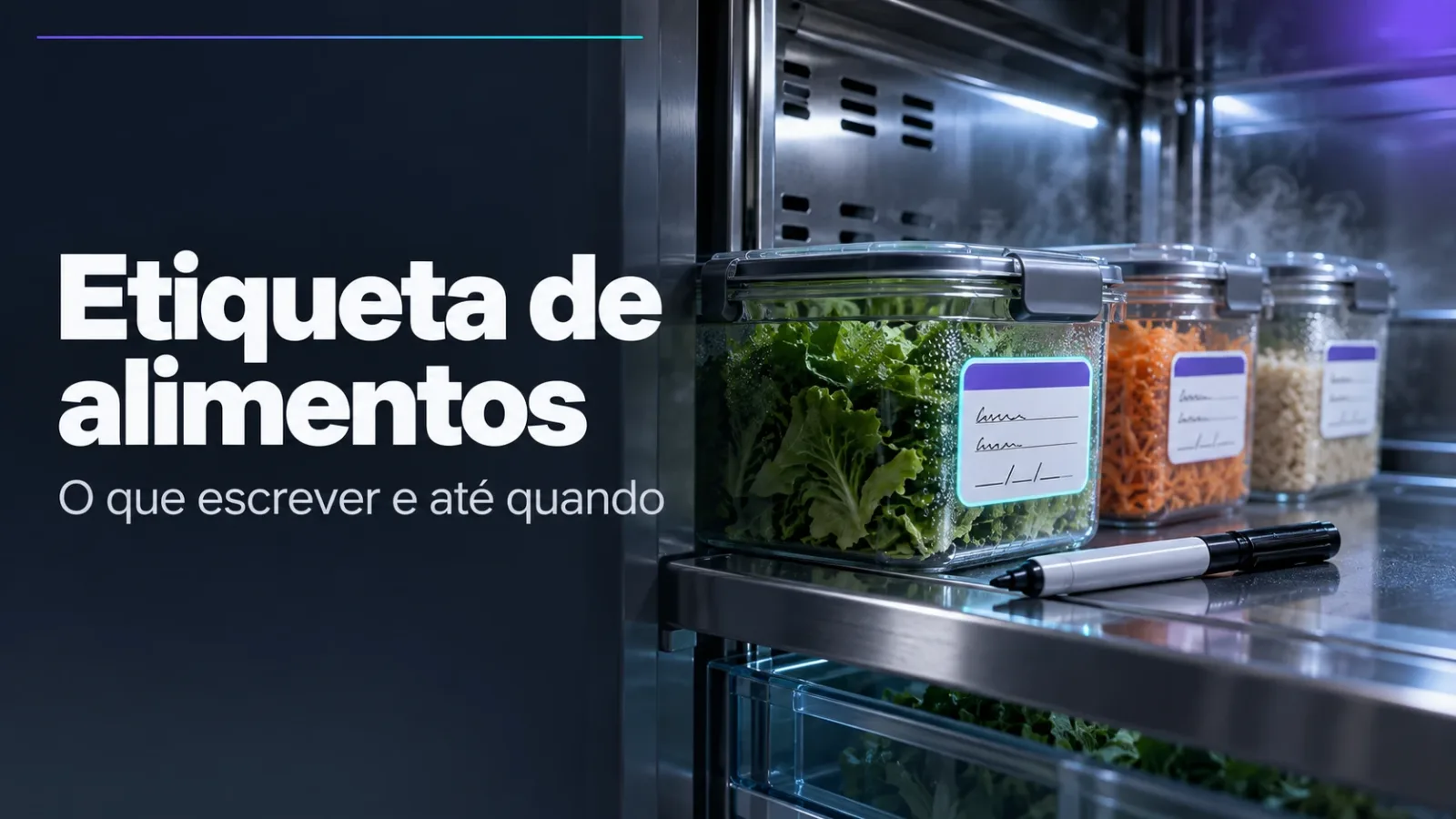 Capa do guia Etiqueta de alimentos na cozinha