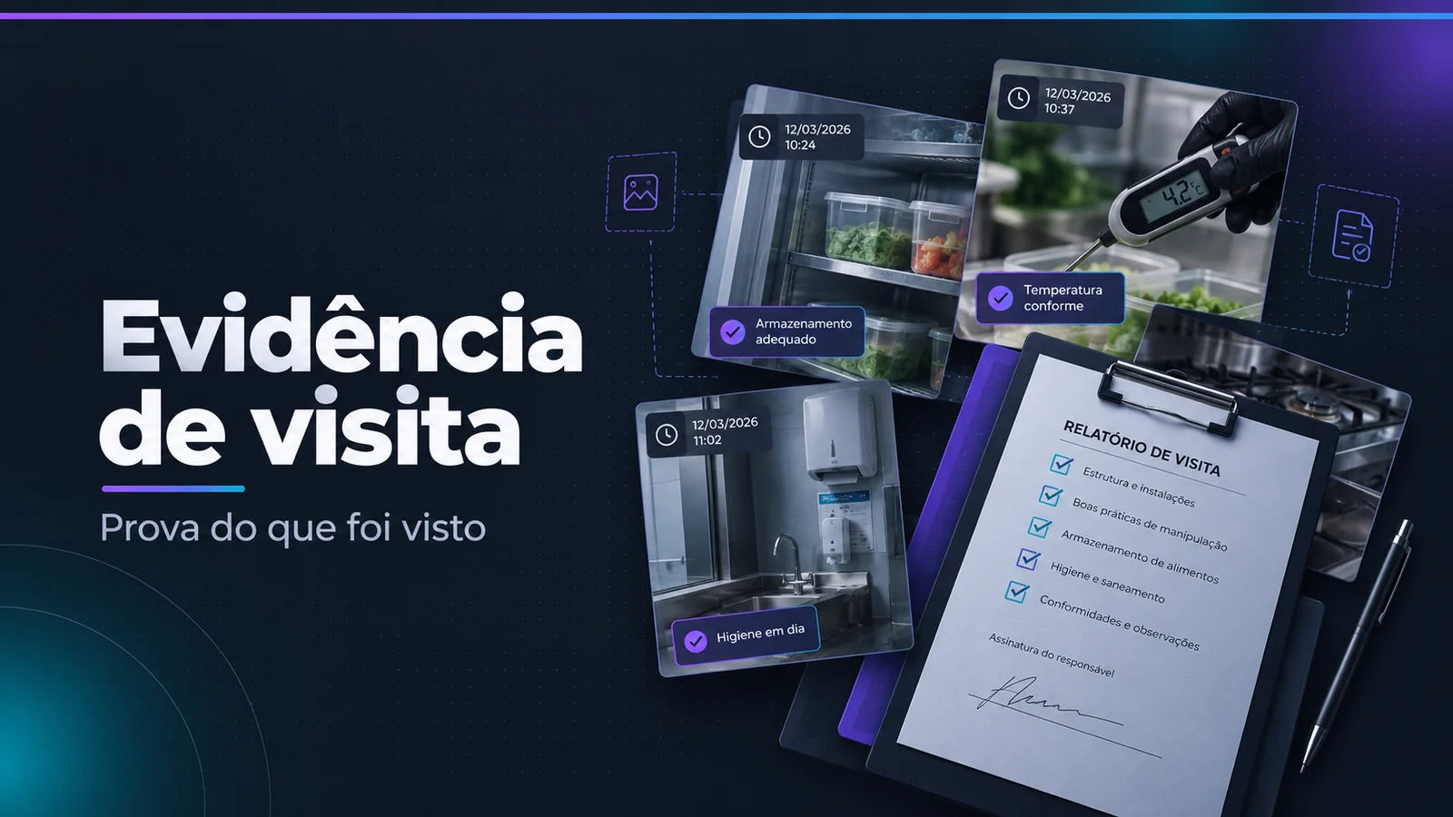 Capa do guia Evidência de visita técnica