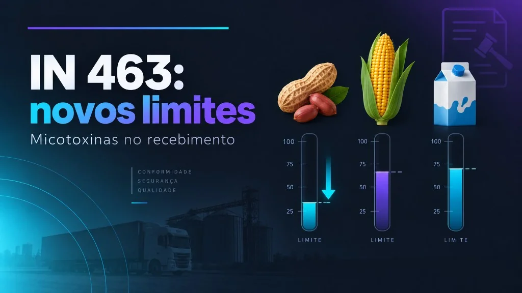 Capa: IN 463 - amendoim, milho e leite com medidores de limite